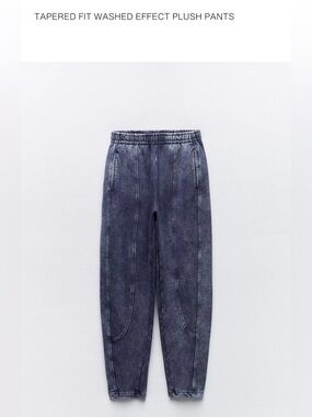 Zara Oversize Taper Fit Blue Sweatpants